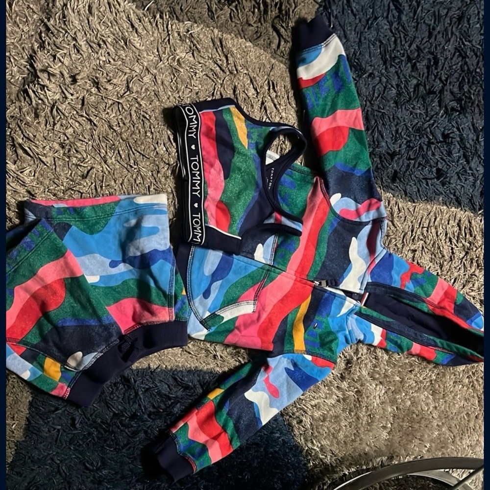 Tommy Hilfiger Multicolor Hoodie and Shorts Set